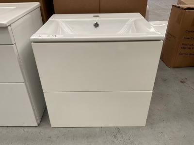 500 WALL MOUNTED UNIT + BASIN - WHITE