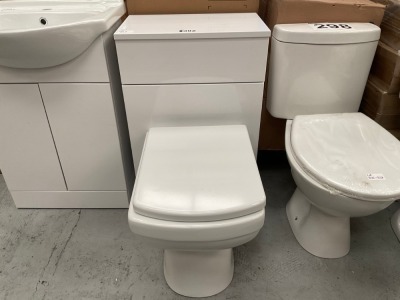 500MM WC UNIT WHITE GLOSS WITH BTW PAN & SEAT