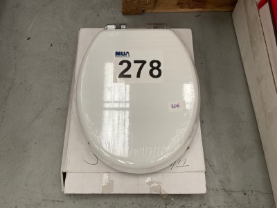 TRADITIONAL WHITE-PAINTED BERKELEY SOFT-CLOSE TOILET SEAT, CODE 4910.WP