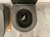 BLACK WALL MOUNTED PAN + SEAT - 3