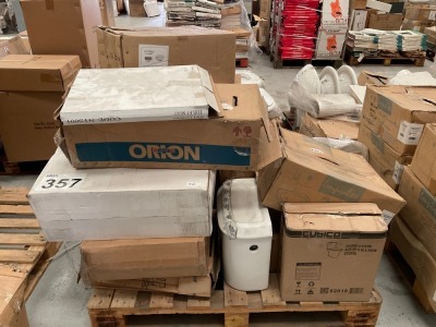 MIXED PALLET OF CERAMICS – BASINS AND CISTERNS