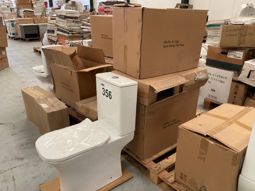 SOFT-SQUARE OPEN-BACK TOILET WITH PAN, CISTERN AND SEAT