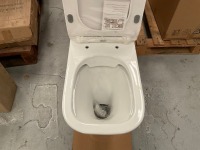 SOFT-SQUARE OPEN-BACK TOILET WITH PAN, CISTERN AND SEAT - 4