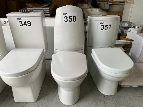 SEMI BACK-TO-WALL PAN, CISTERN, AND SEAT