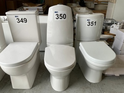 SEMI BACK-TO-WALL PAN, CISTERN, AND SEAT