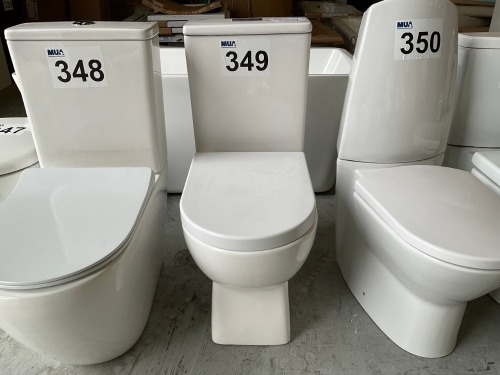 FULLY ENCLOSED TOILET WITH PAN, CISTERN, AND SEAT