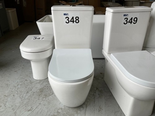 FULLY ENCLOSED TOILET WITH PAN, CISTERN, AND SEAT