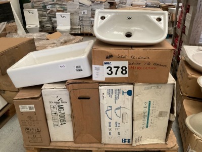 MIXED PALLET OF CERAMIC BASINS AND COUNTERTOP BASINS