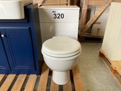 WHITE GLOSS WC FURNITURE AND BACK-TO-WALL FURNITURE PAN
