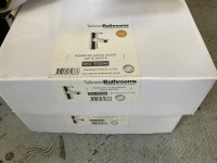 2x PEMBROKE CHROME MONO BASIN MIXERS WITH WASTES, 1x BATH FILLER, 1x BATH SHOWER MIXER IN CHROME - 3