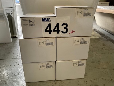 5x MANGA BATH FILLER IN CHROME (TAP152) & 1x WATERFALL CHROME BASIN MIXER & WASTE