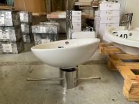 DESIGNER CHROME FRAME CERAMIC BASIN INCLUDING CHROME TAP - 3