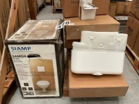 7x SIAMP CONCEALED CISTERNS WITH CHROME DUAL-FLUSH BUTTONS, SIAMP ALL-IN-ONE WSC FRAME PACK INC.WALL-MOUNTED PAN, SEAT, FRAME, CISTERN - 2