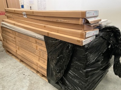 PALLET OF 5MM PVC WALL & CEILING PANELLING. APPROX 100 PACKS - VARIOUS COLOURS
