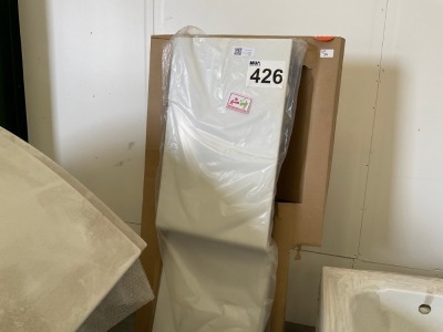L-SHAPED SHOWER BATH AND PANEL, RIGHT-HAND
