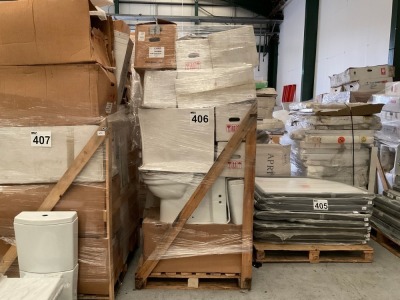 MIXED PALLET OF TOILETS AND BASINS