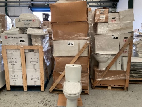 MIXED PALLET OF TOILETS AND BASINS