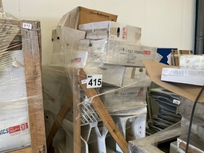 MIXED PALLET OF CERAMIC PANS CISTERNS AND BASINS