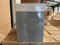 CUBE 600 WALL MOUNTED UNIT + BASIN - PEBBLE GREY - 2