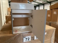 CUBE 600 WALL MOUNTED UNIT + BASIN - PEBBLE GREY - 3