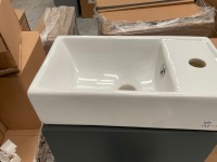 CUBE 600 WALL MOUNTED UNIT + BASIN - MATT ANTHRACITE - 3