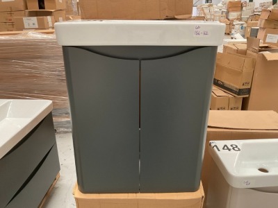 ARC 500 WALL MOUNTED UNIT + BASIN - ANTHRACITE MATT