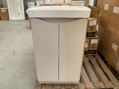 ARC 500 FLOOR UNIT + BASIN - MATT STONE GREY (2 PCS)