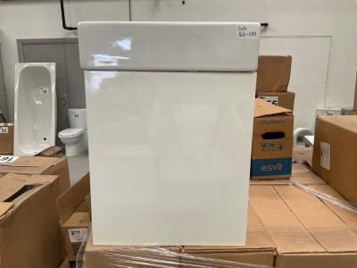 CUBE 600 WALL MOUNTED UNIT + BASIN - WHITE GLOSS