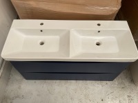 ARC 1200 WALL MOUNTED UNIT + BASIN - INDIGO BLUE (2 PCS) - 3