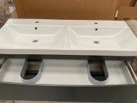 ARC 1200 WALL MOUNTED UNIT + BASIN - MATT ANTHRACITE (2PCS) - 4