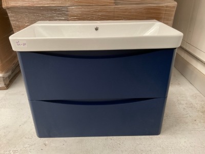 807 ARC WALL MOUNTED UNIT + BASIN - INDIGO BLUE (2 PCS)