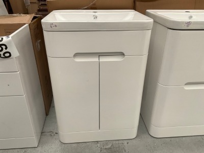 600 VENICE FLOOR TWO DOOR - WHITE (2 PCS)
