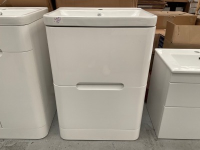600 VENICE FLOOR 2 DRAWER - WHITE (2 PCS)