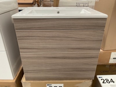 600 WALL MOUNTED 2 DRAWER DRIFTWOOD UNIT - MOC193