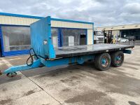 APPROX. 16ft TRIFFITT TWIN AXLE FLAT TRAILER - 4