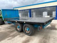 APPROX. 16ft TRIFFITT TWIN AXLE FLAT TRAILER - 8