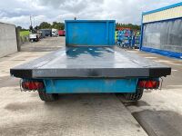APPROX. 16ft TRIFFITT TWIN AXLE FLAT TRAILER - 9