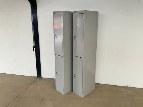 2No. UNUSED SPERRIN METAL 2 COMPARTMENT LOCKERS