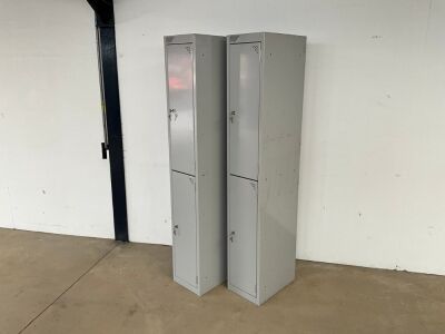 2No. UNUSED SPERRIN METAL 2 COMPARTMENT LOCKERS
