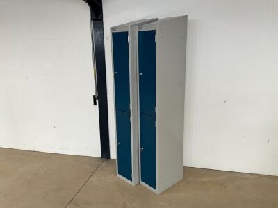 2No. UNUSED SPERRIN METAL 2 COMPARTMENT LOCKERS