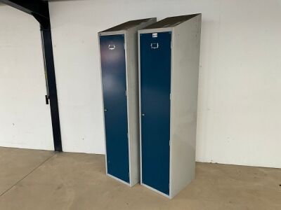 2No. UNUSED SPERRIN METAL SINGLE COMPARTMENT LOCKERS