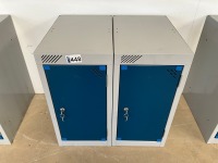 2No. UNUSED SPERRIN METAL SINGLE STORAGE LOCKERS