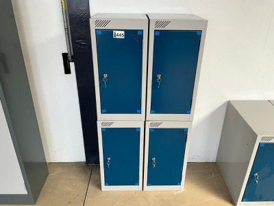 4No. UNUSED SPERRIN METAL SINGLE STORAGE LOCKERS