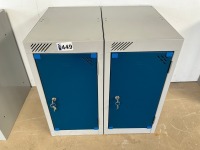 2No. UNUSED SPERRIN METAL SINGLE STORAGE LOCKERS
