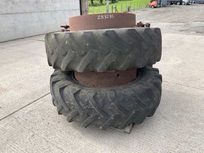2No. STOCKS DUAL RIMS, TYRES & CLAMPS