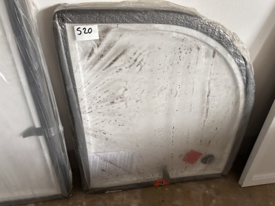 1000×900MM RIGHT-HAND QUAD WHITE SLIM TRAY
