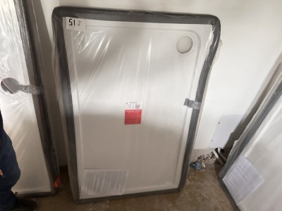 1200×760MM WHITE SLIM RECTANGULAR TRAY