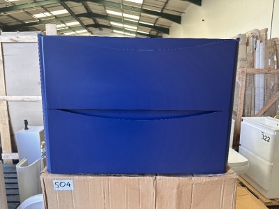 3x ARC 800 WALL-MOUNTED 2 DRAWER UNITS, INDIGO BLUE (UNITS ONLY)