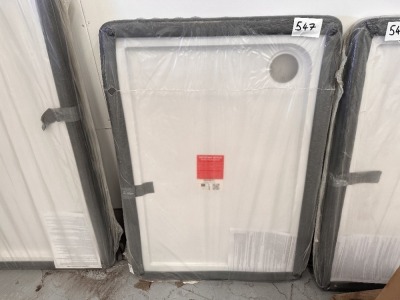 1000×700MM WHITE SLIM RECTANGULAR TRAY