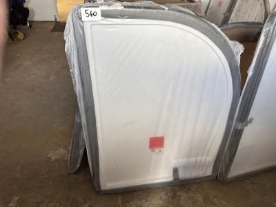 1200×900MM RIGHT-HAND OFFSET QUAD SLIM WHITE TRAY
